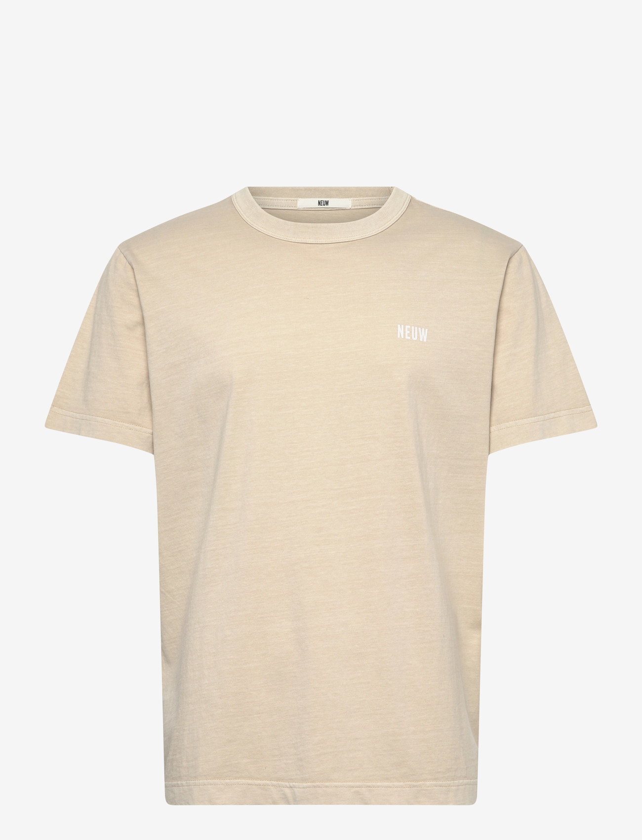 NEUW - NEUW WORDMARK TEE WASHED BLACK - kurzärmelig - beige - 0