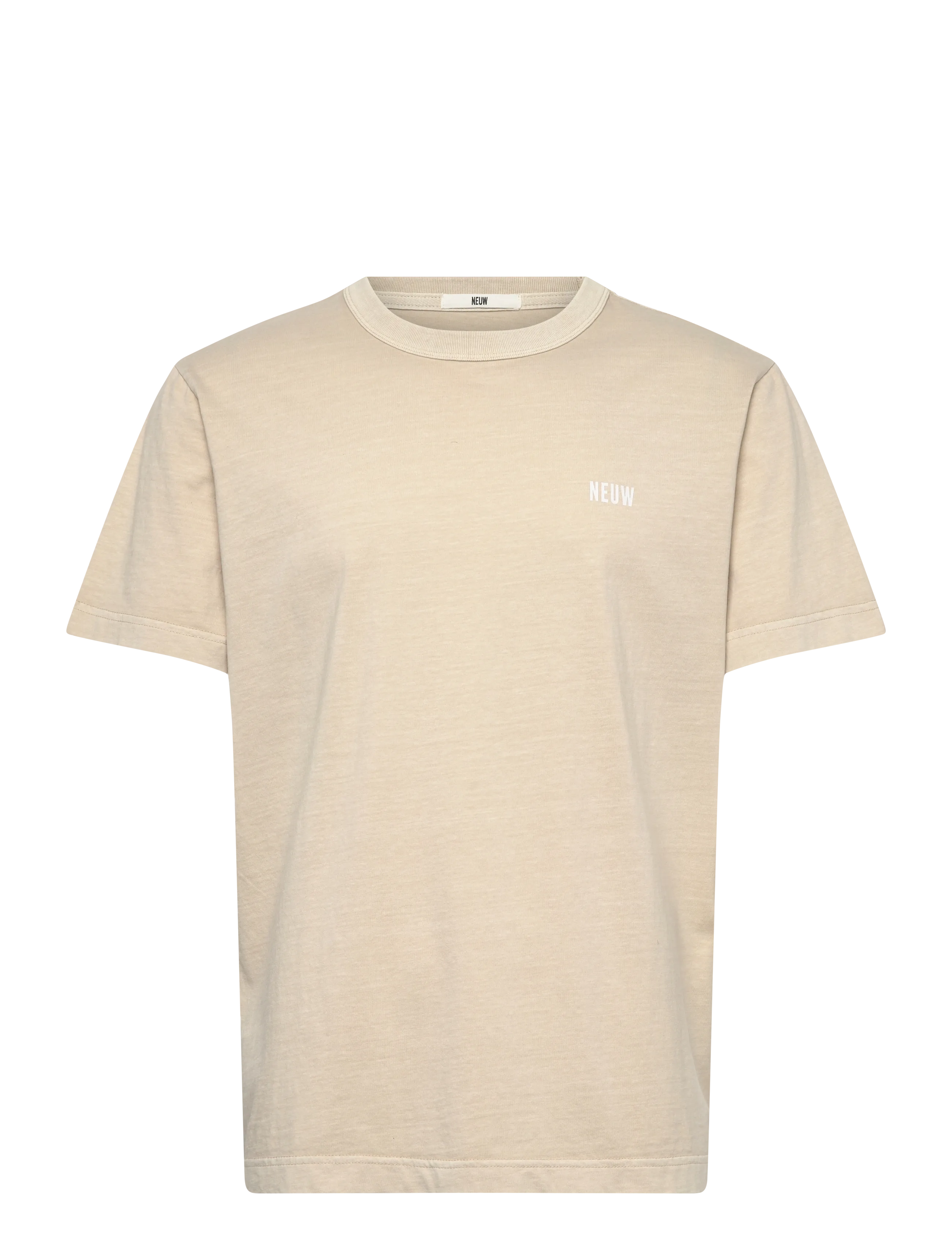 NEUW NEUW WORDMARK TEE WASHED BLACK - Urlaubsfavoriten - BEIGE / beige