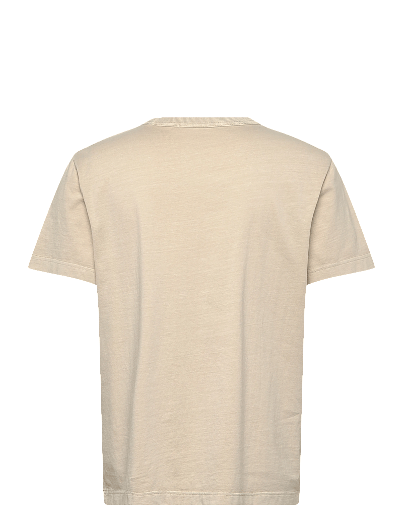 NEUW - NEUW WORDMARK TEE WASHED BLACK - kurzärmelig - beige - 1