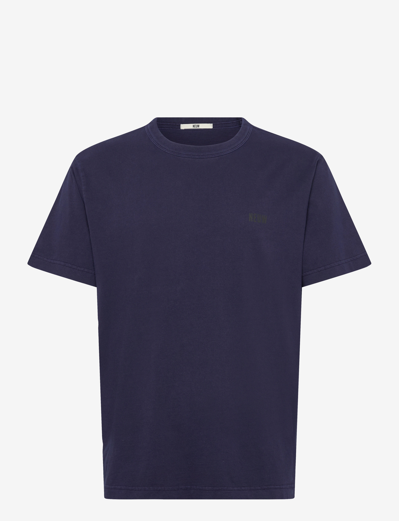 NEUW - NEUW WORDMARK TEE BLACK - stutterma bolir - blue - 0