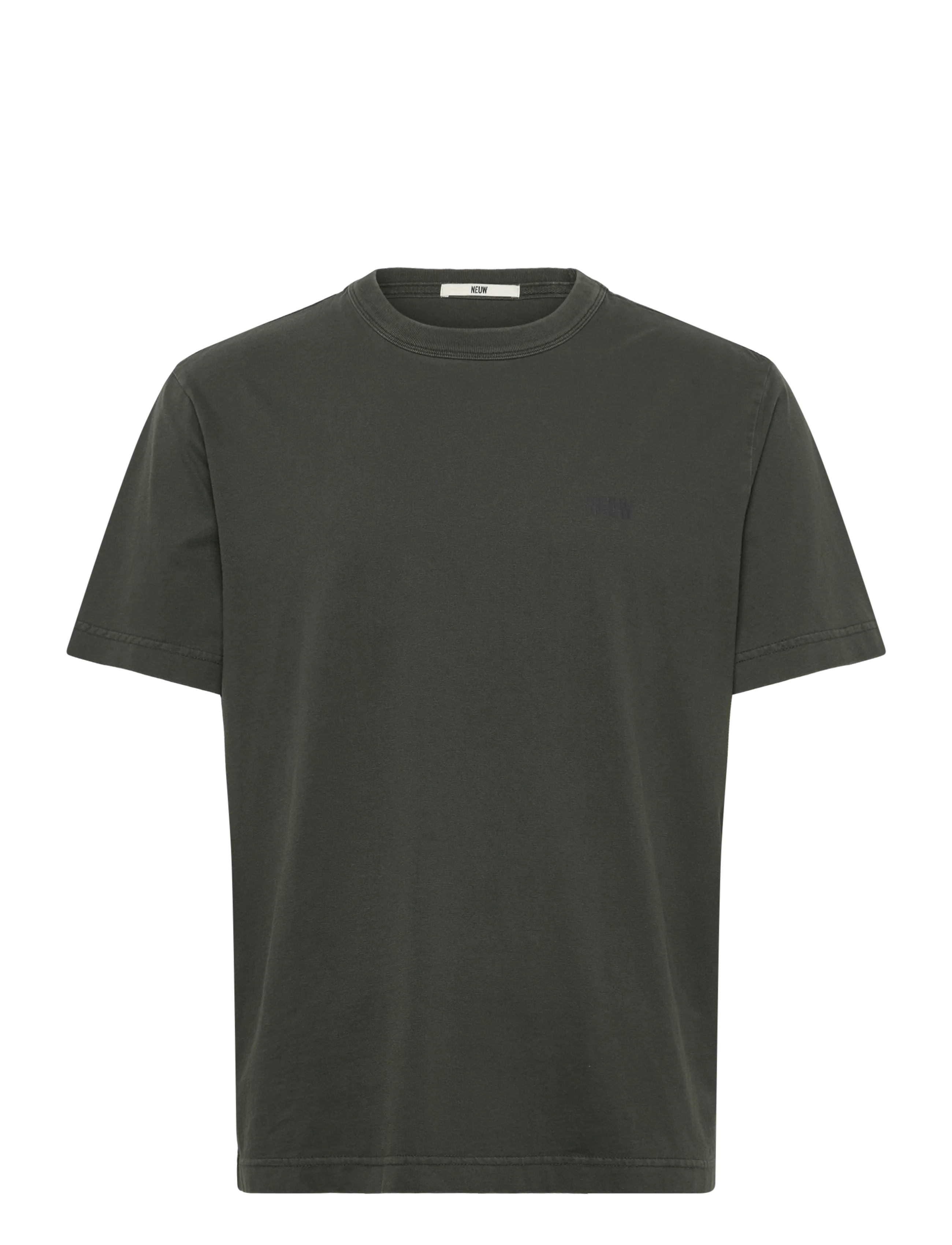 NEUW NEUW WORDMARK TEE WASHED BLACK - NEUW - GREEN / white