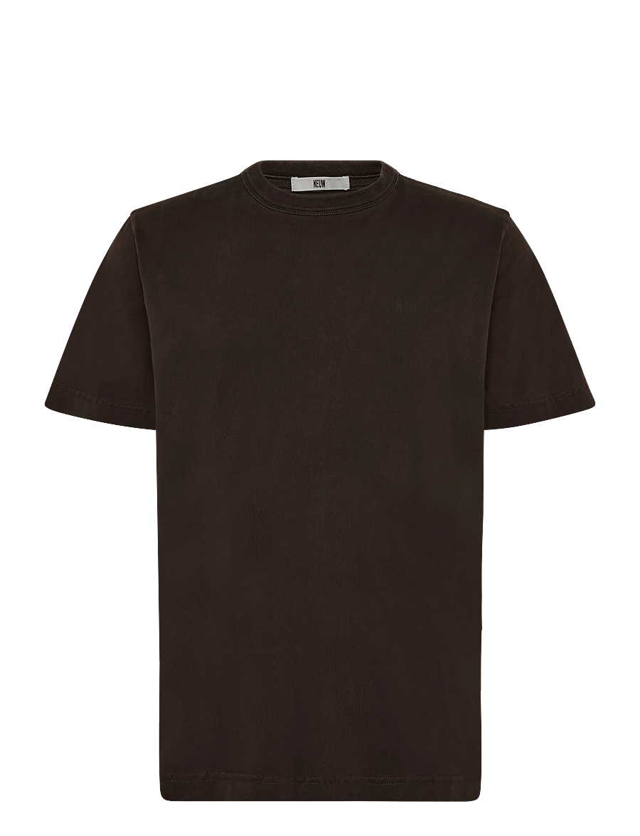 NEUW - NEUW WORDMARK TEE SABLE - short-sleeved t-shirts - red - 0