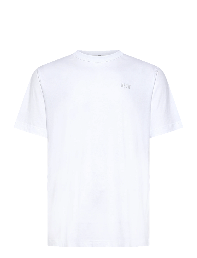 NEUW - NEUW WORDMARK TEE OAT - kurzärmelig - white - 1