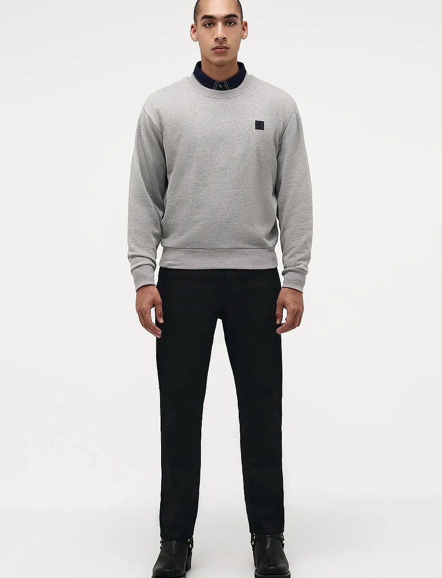 NEUW - FLEECE CREW SWEATER GREY MARLE - sweatshirts - grey - 0