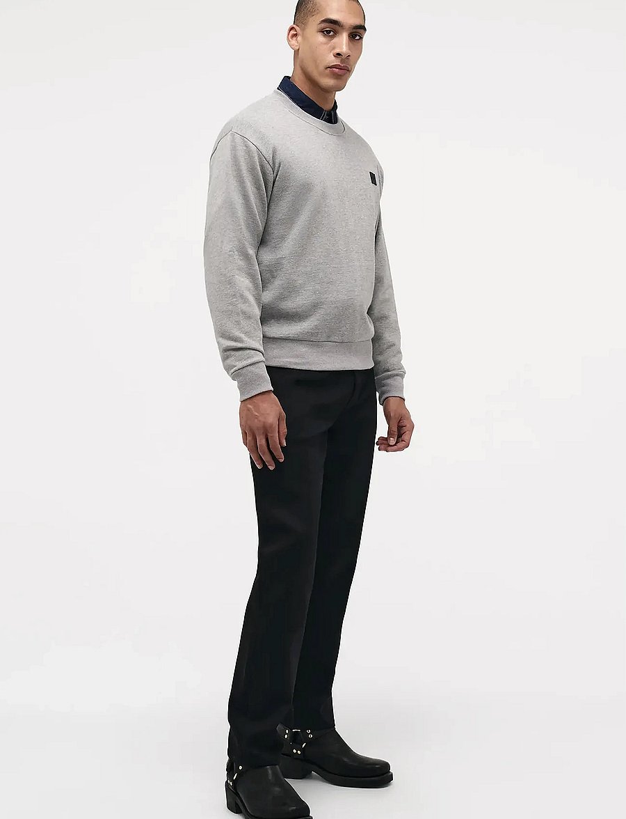 NEUW - FLEECE CREW SWEATER GREY MARLE - sweatshirts - grey - 3