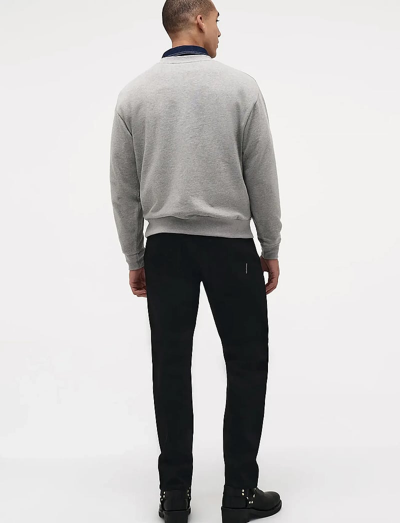 NEUW - FLEECE CREW SWEATER GREY MARLE - shoppa efter tillfälle - grey - 4