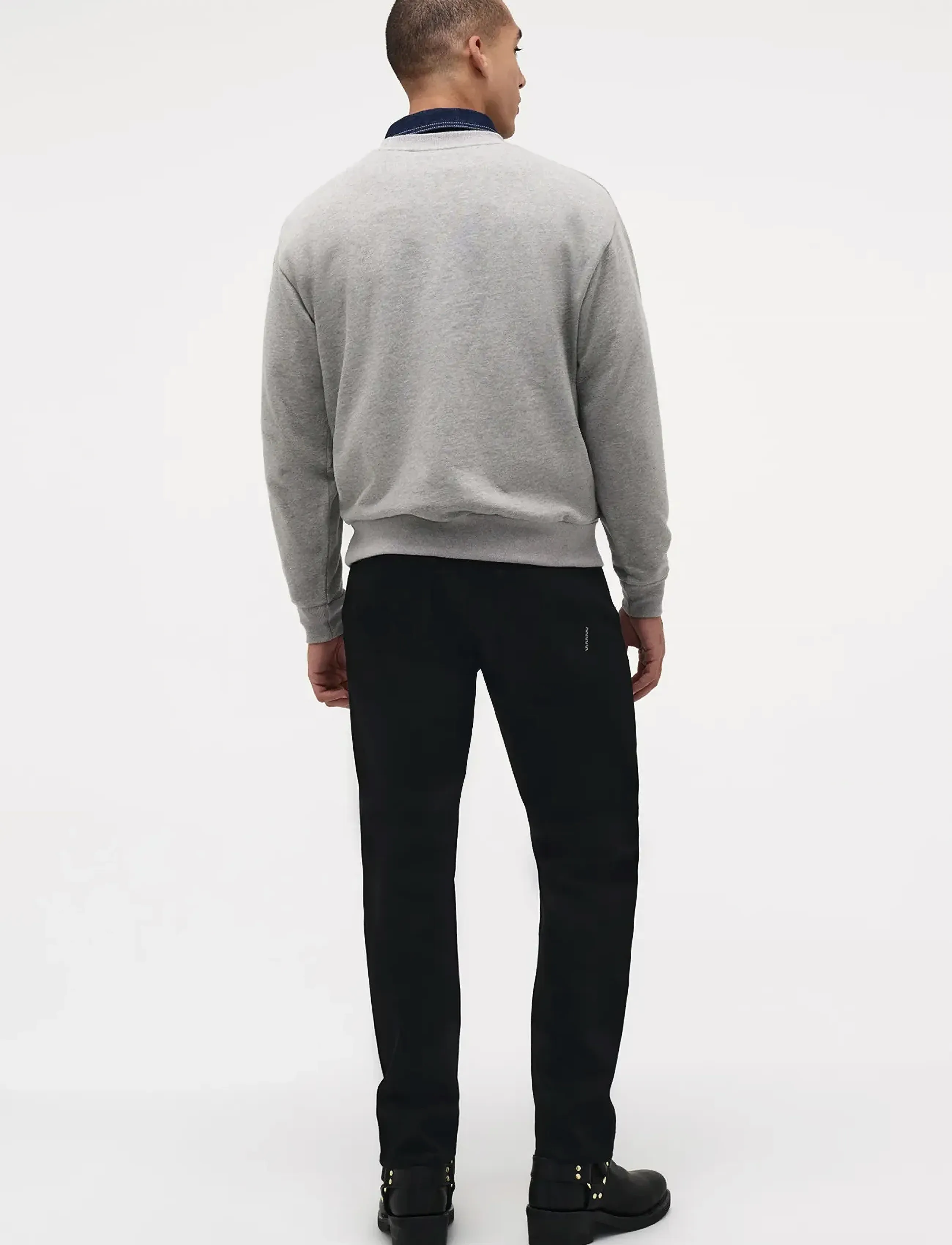 NEUW - FLEECE CREW SWEATER GREY MARLE - sweatshirts - grey - 4