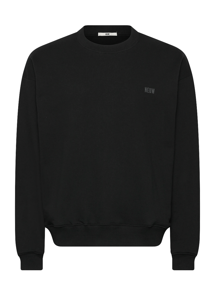 NEUW - NEUW WORDMARK CREW - sweatshirts - black - 1