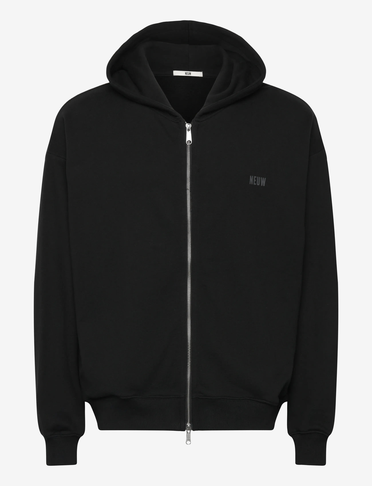NEUW - NEUW WORDMARK HOODIE PEYOTE - kapuzenpullover - black - 1