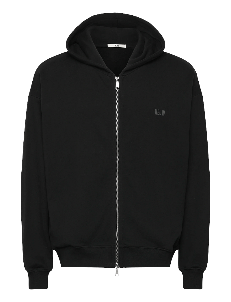 NEUW - NEUW WORDMARK HOODIE PEYOTE - kapuzenpullover - black - 1