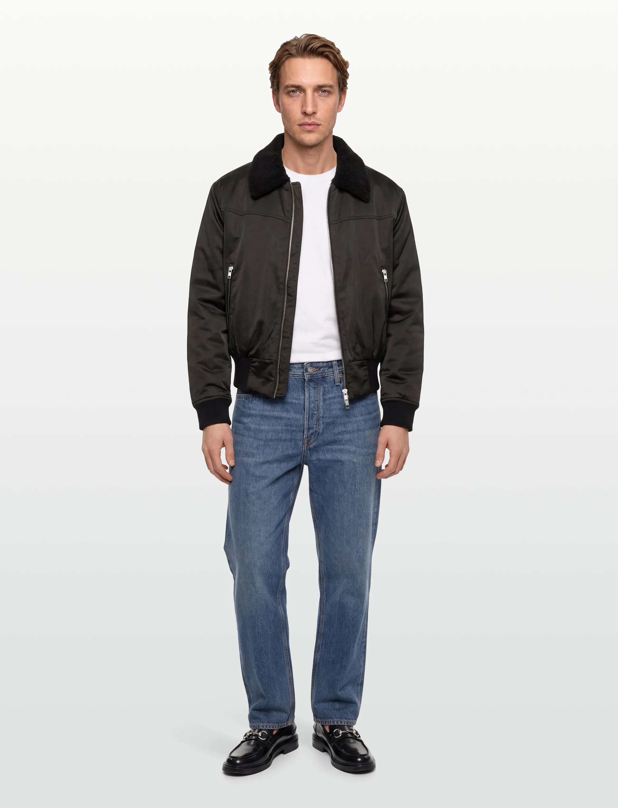 NEUW Flight Bomber Black, M, Jackets, Schwarz - Männerswear