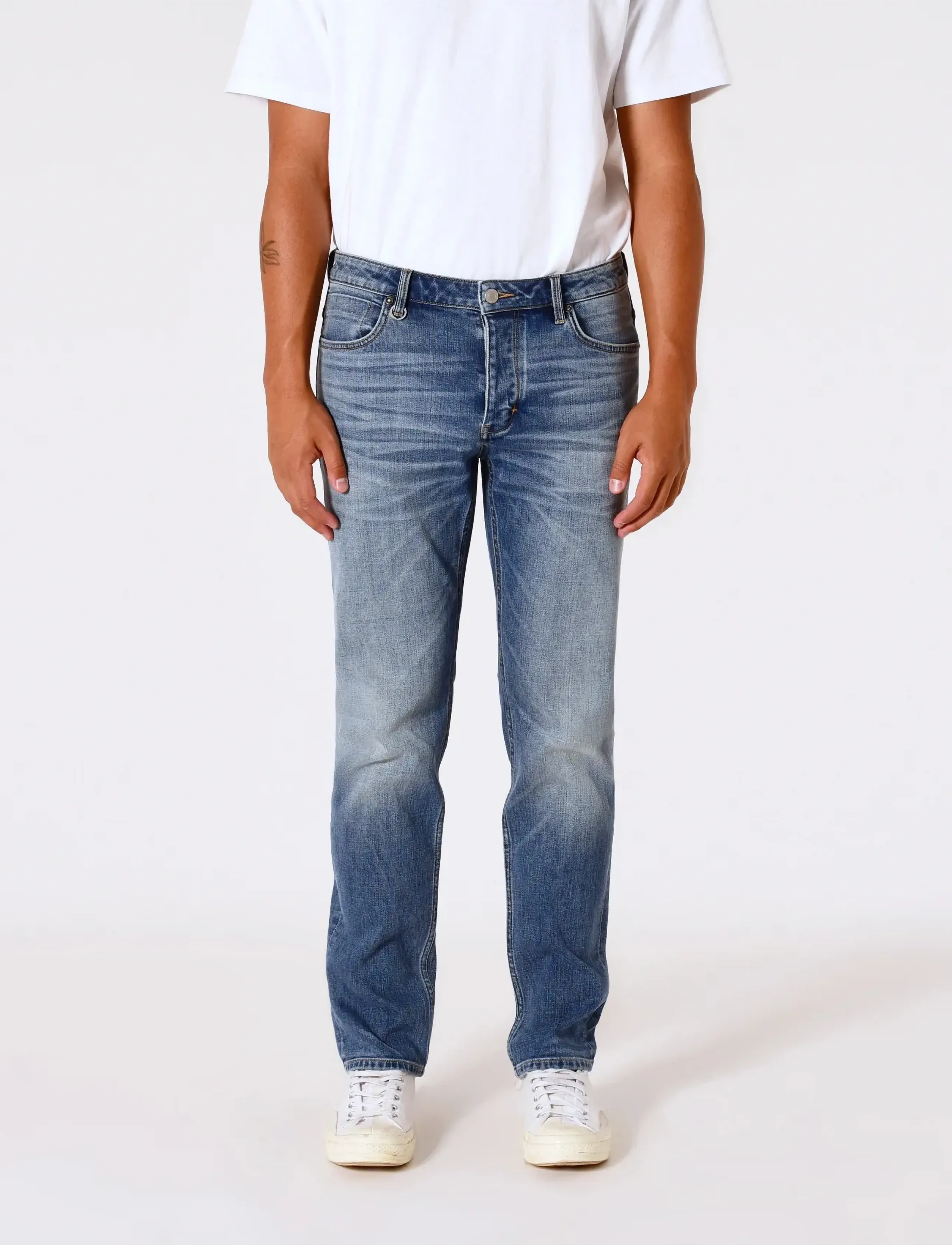 NEUW LOU STRAIGHT AFTERLIFEMID VINTAGE INDIGO - Beinar gallabuxur - BLUE / blue