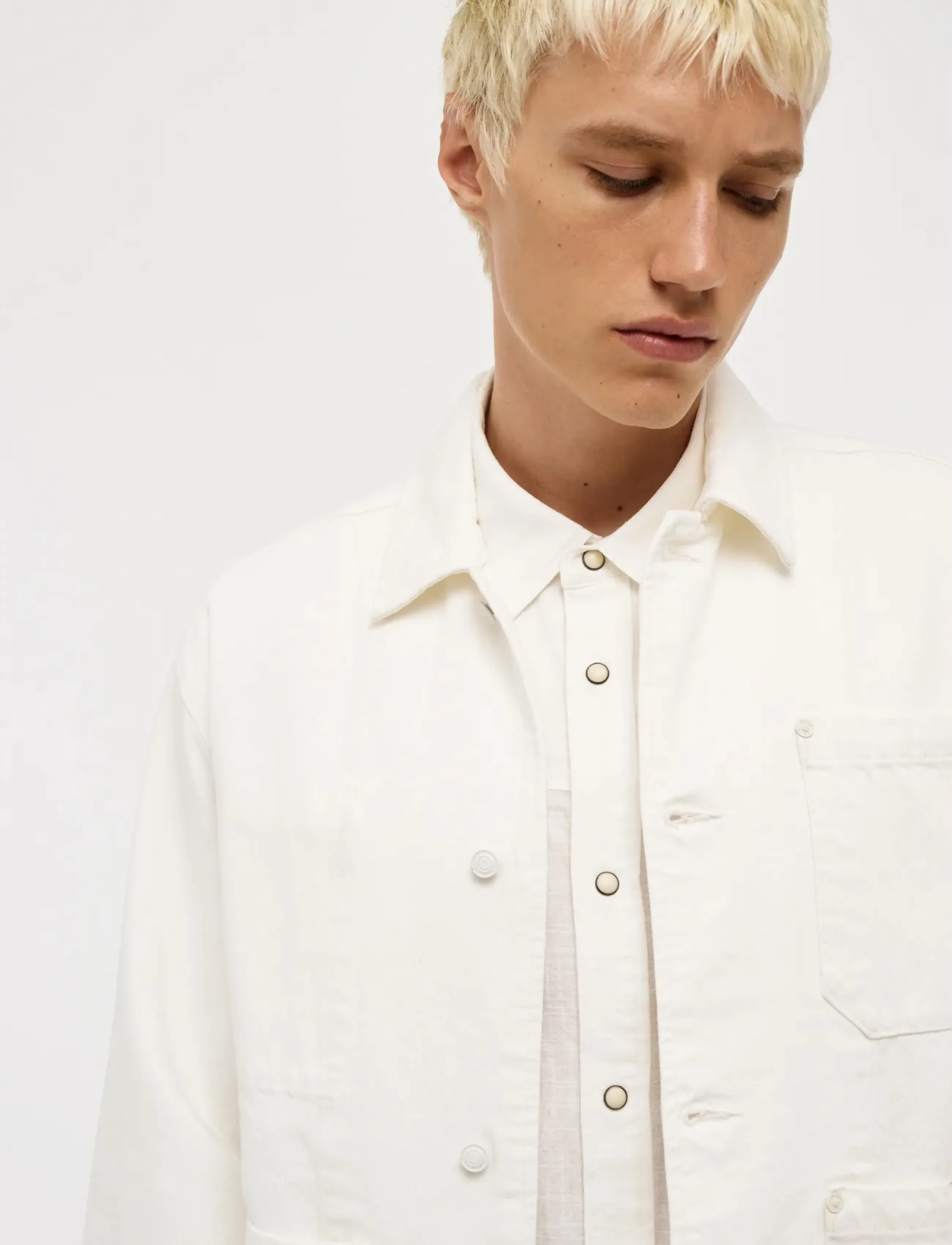 NEUW - W'WEAR COAT CHALKCHALK - ofodrade jeansjackor - white - 3