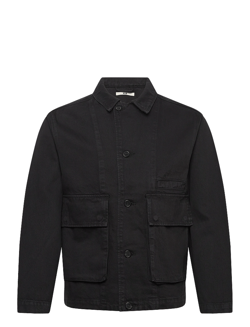 NEUW - CHORE JACKET NEROBLACK - gefütterte denimjacken - black - 1