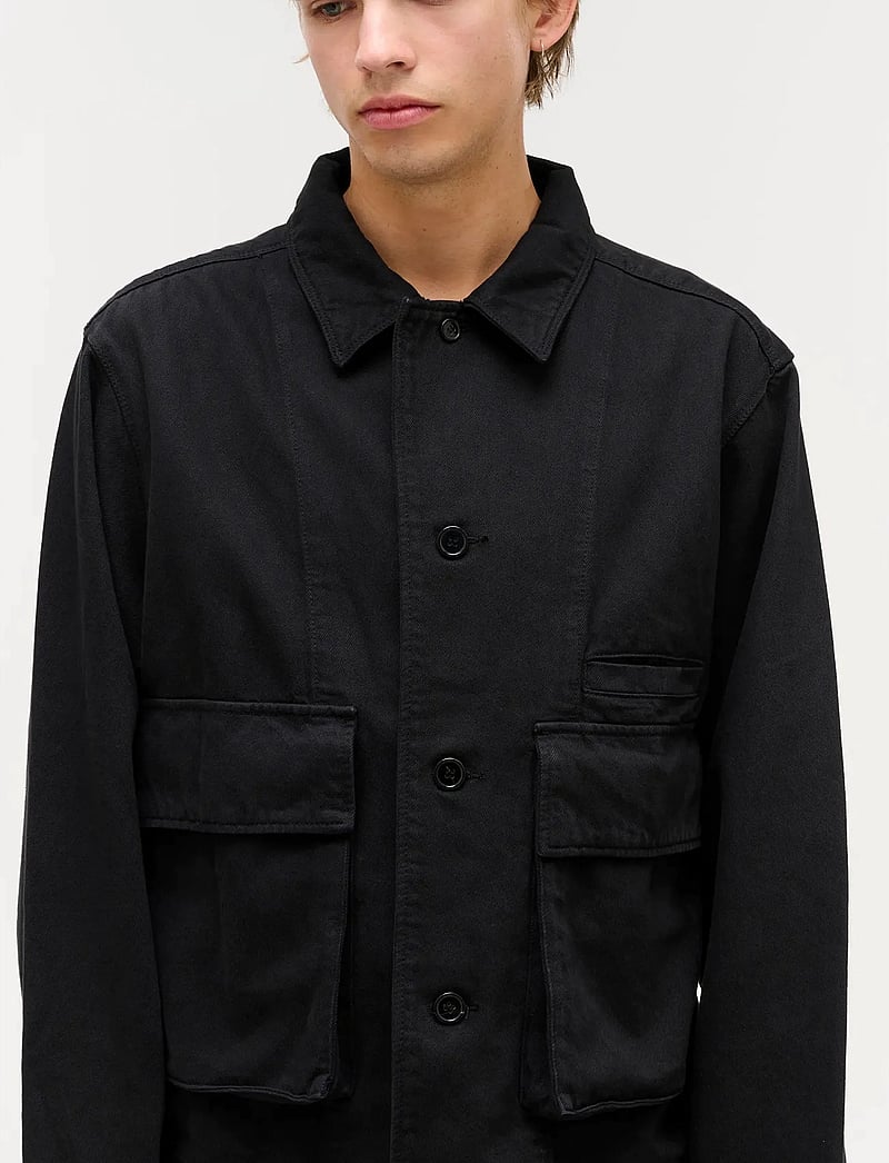 NEUW - CHORE JACKET NEROBLACK - gefütterte denimjacken - black - 3