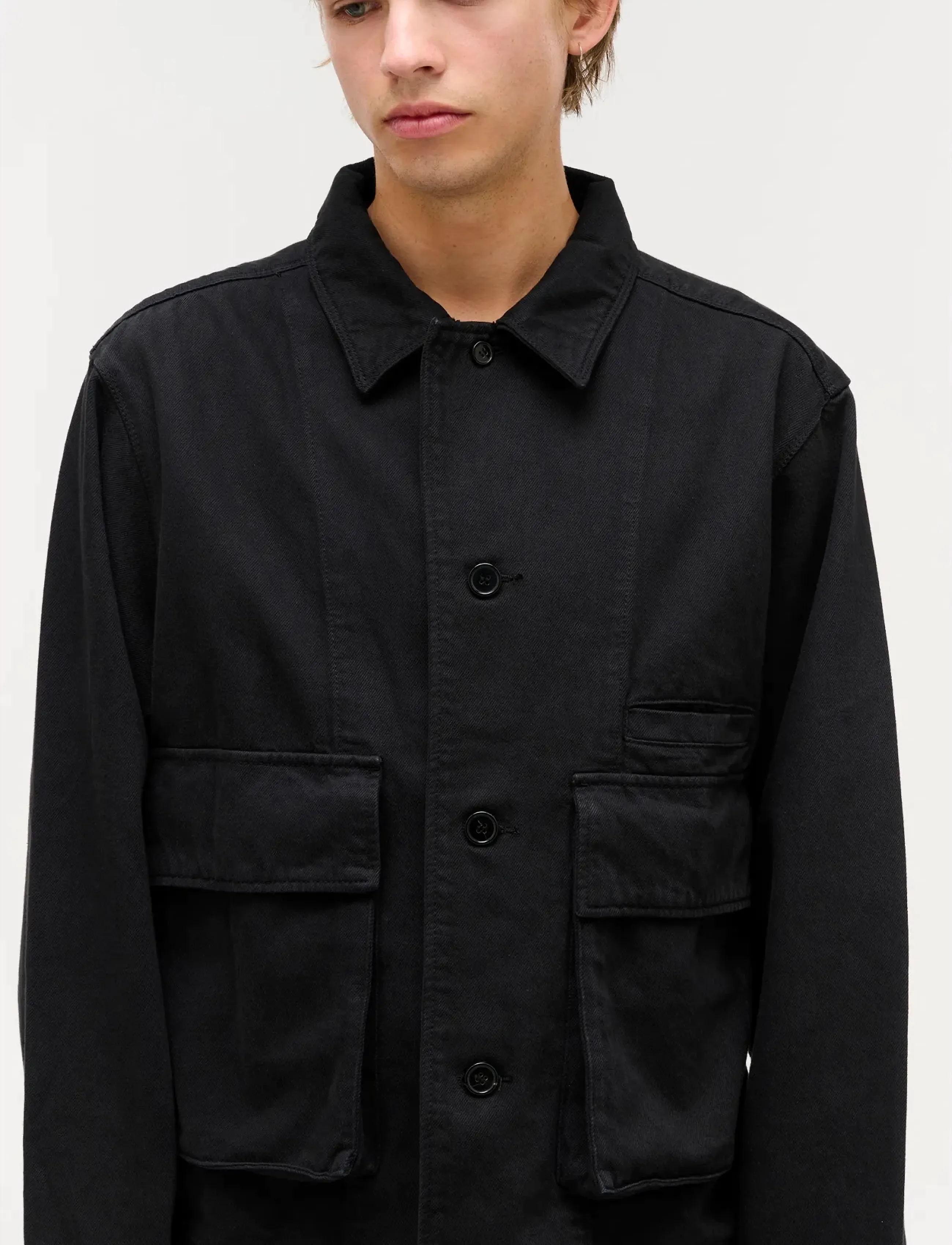 NEUW - CHORE JACKET NEROBLACK - forede denimjakker - black - 3