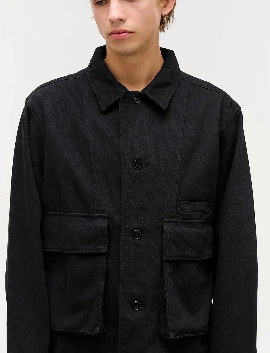 NEUW - CHORE JACKET NEROBLACK - forede denimjakker - black - 3