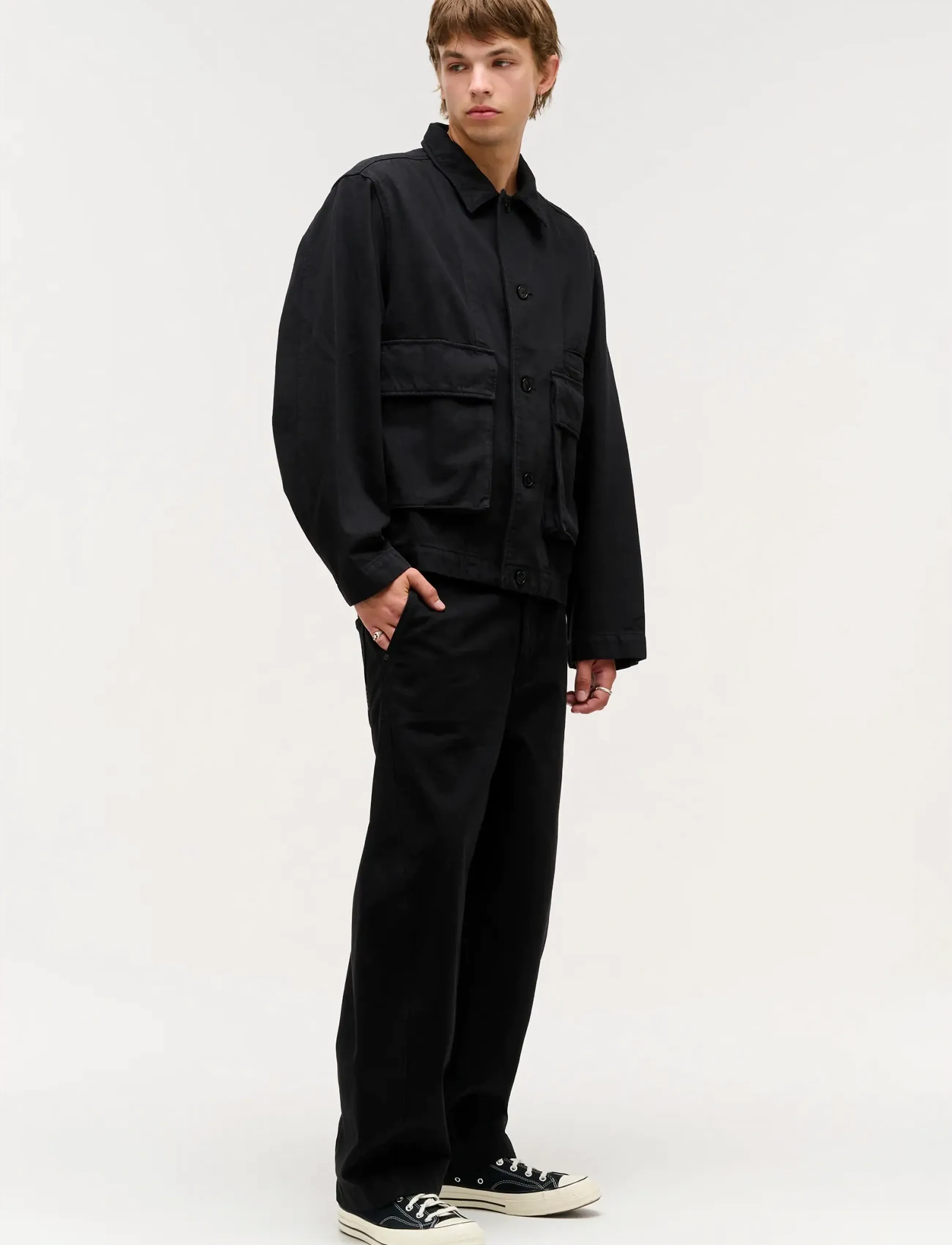 NEUW - CHORE JACKET NEROBLACK - forede denimjakker - black - 4