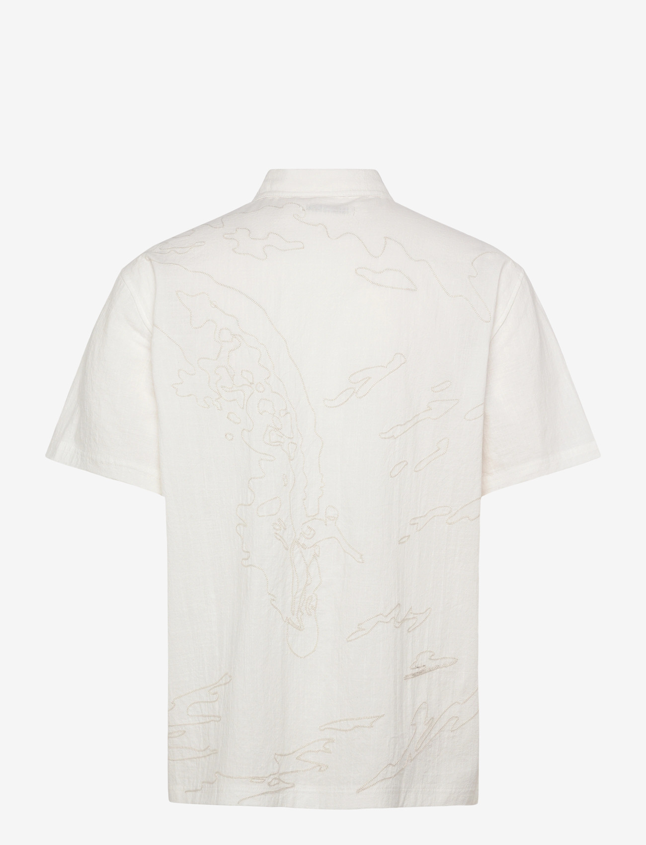NEUW - THRACE EMBROIDERED SS SHIRTWHITE - kortärmade skjortor - white - 2