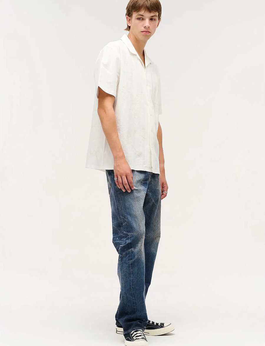 NEUW - THRACE EMBROIDERED SS SHIRTWHITE - marškiniai trumpomis rankovėmis - white - 4