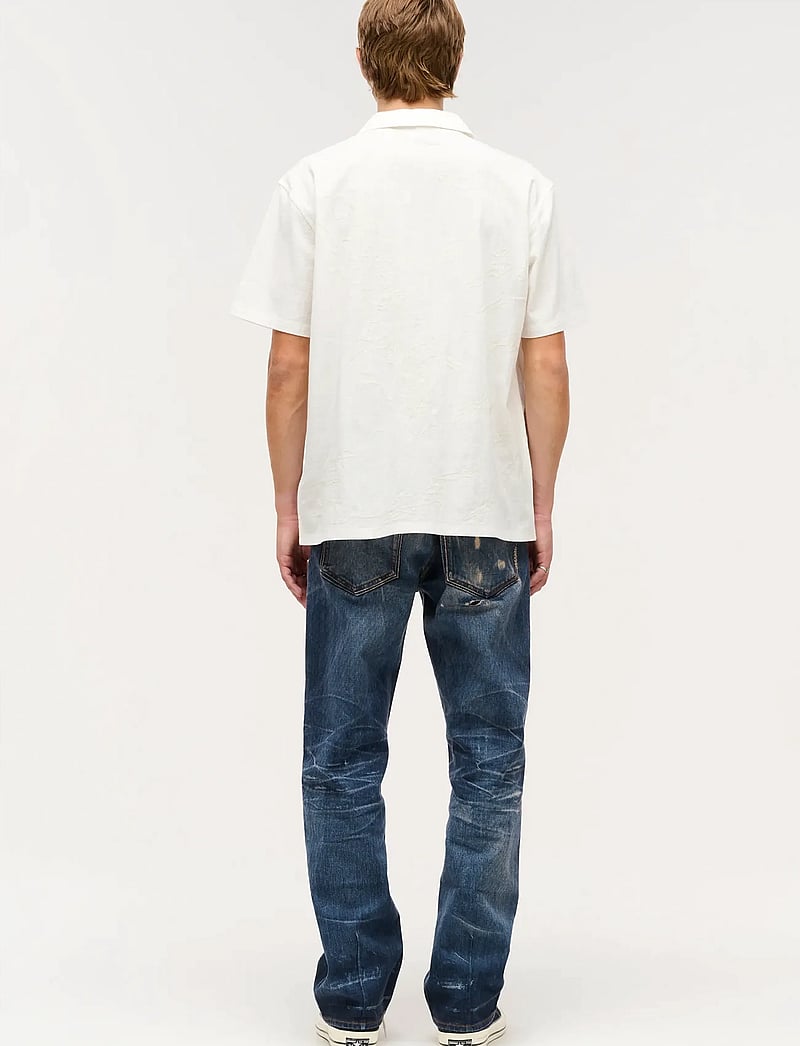 NEUW - THRACE EMBROIDERED SS SHIRTWHITE - kortärmade skjortor - white - 5