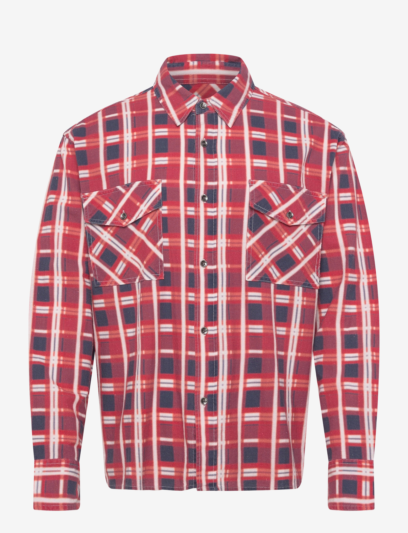 NEUW - PRINTED CHECK UTILITY SHIRTCARMINE - rutiga skjortor - multi - 1