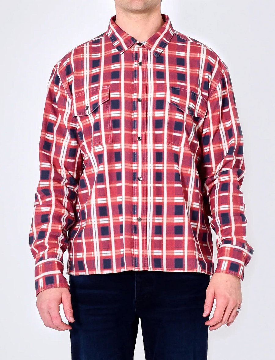 NEUW - PRINTED CHECK UTILITY SHIRTCARMINE - karierte hemden - multi - 0