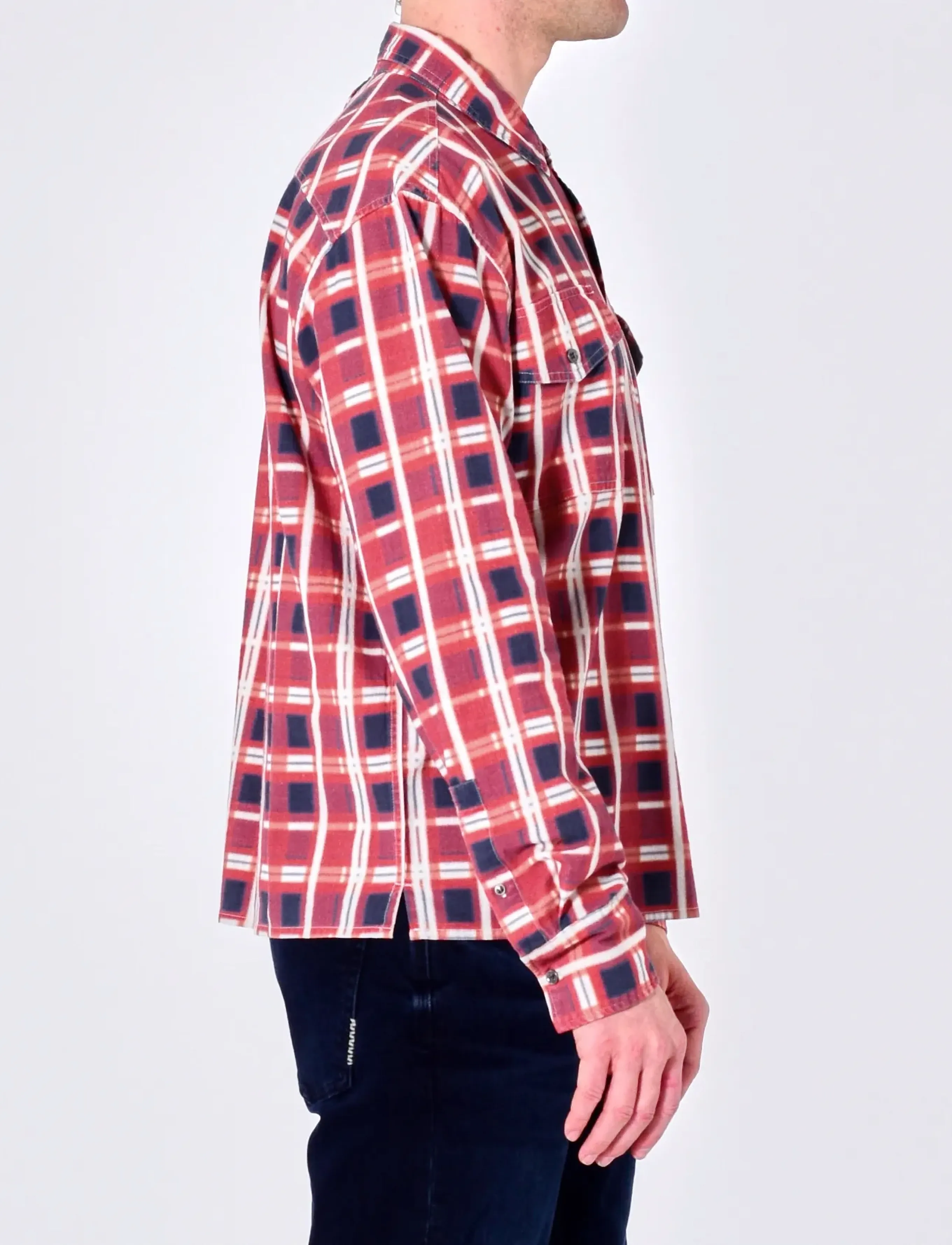 NEUW - PRINTED CHECK UTILITY SHIRTCARMINE - checkered shirts - multi - 3