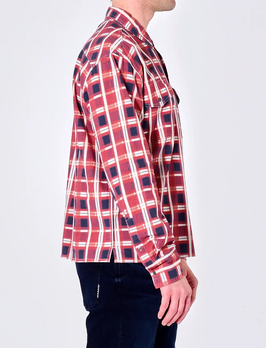 NEUW - PRINTED CHECK UTILITY SHIRTCARMINE - karierte hemden - multi - 3
