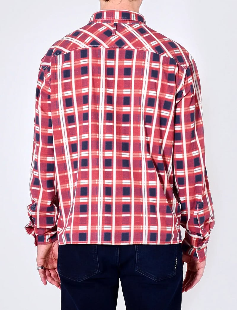 NEUW - PRINTED CHECK UTILITY SHIRTCARMINE - rutiga skjortor - multi - 4