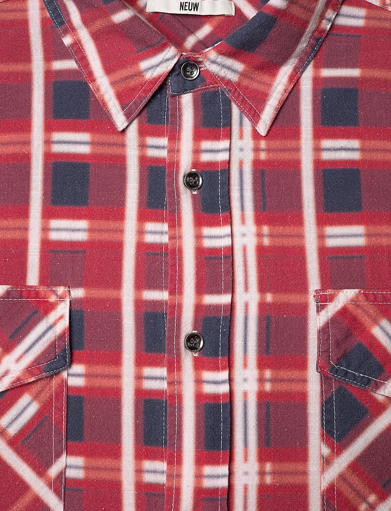 NEUW - PRINTED CHECK UTILITY SHIRTCARMINE - rutiga skjortor - multi - 5
