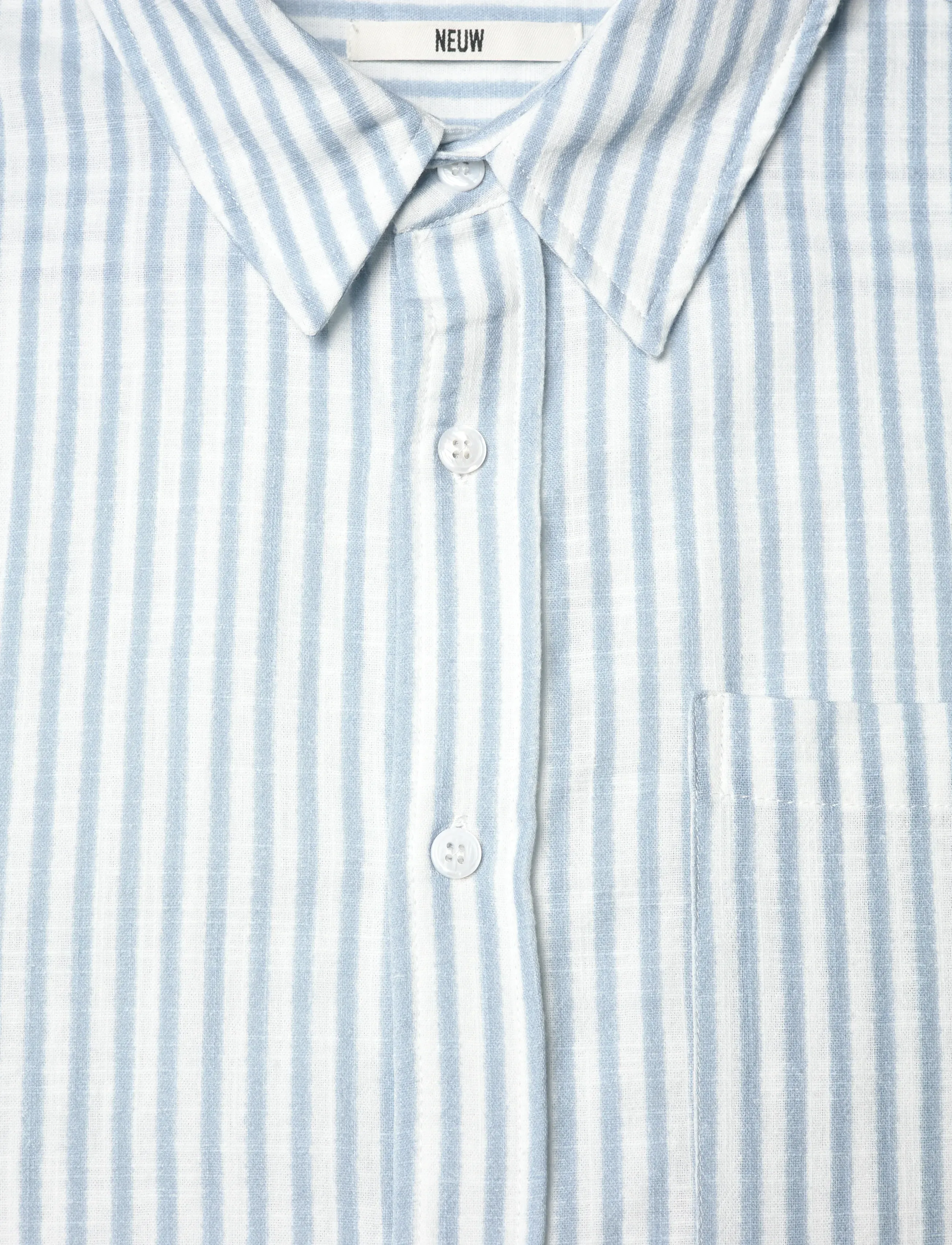 NEUW - BLURRED STRIPE LS SHIRT OXFORD BLUE - gestreifte hemden - blue - 5