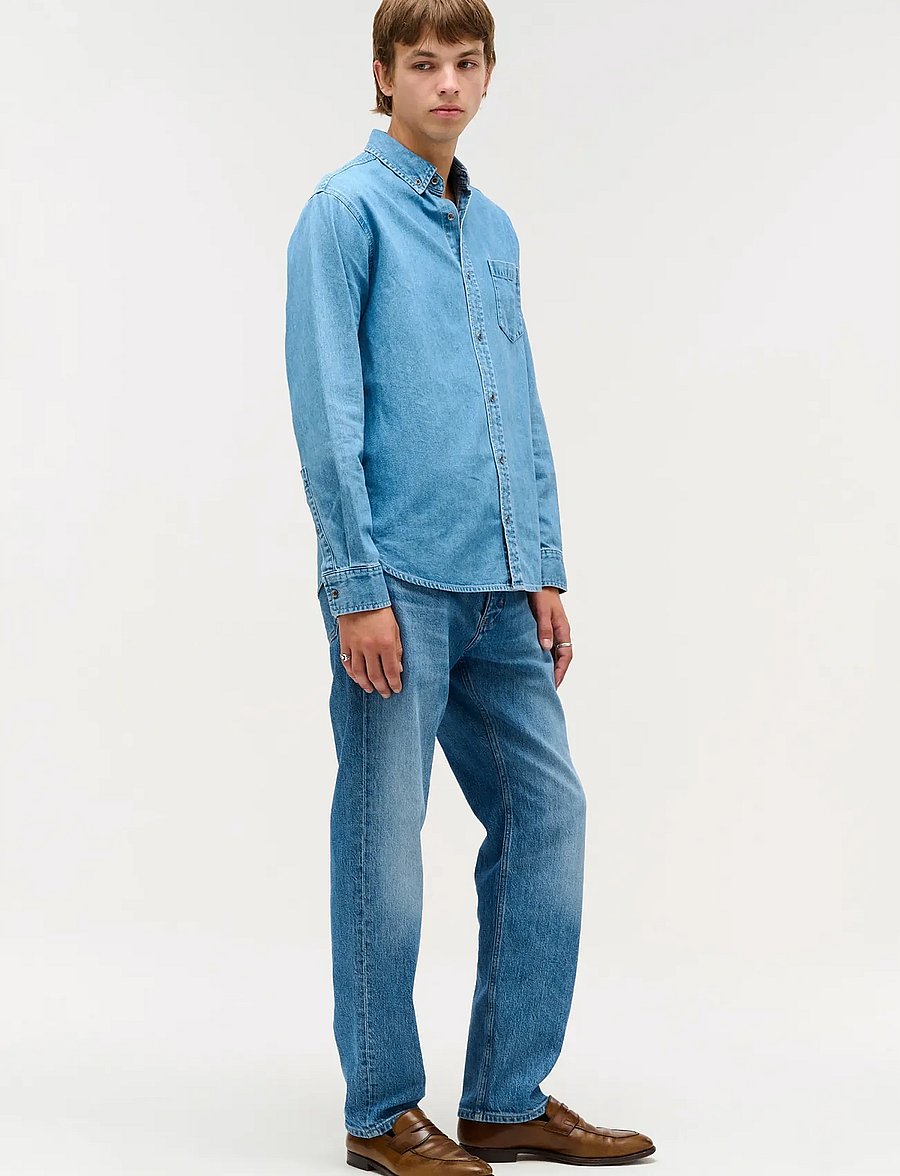 NEUW - REGULAR FIT DENIM SHIRTMID INDIGO - denimskjorter - blue - 4