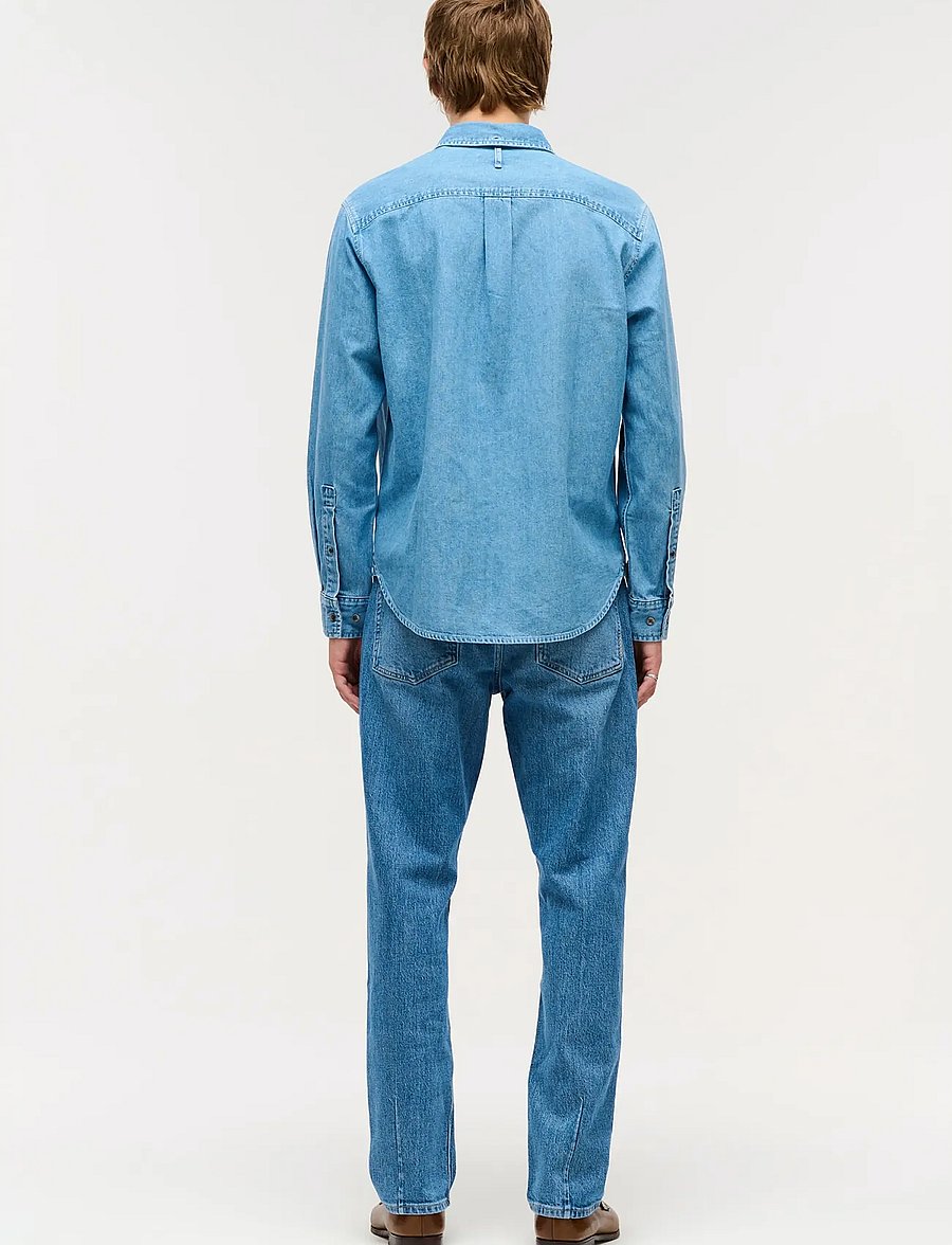 NEUW - REGULAR FIT DENIM SHIRTMID INDIGO - denimskjorter - blue - 5