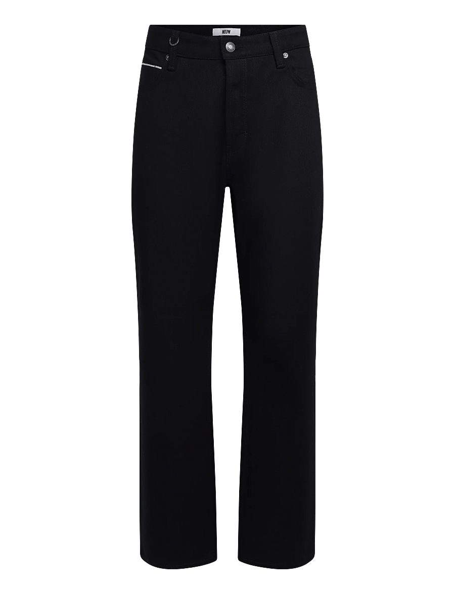 NEUW - LIAM RELAXED BLACK SELVEDGESELVEDGE JET BLACK - weite jeans - black - 1