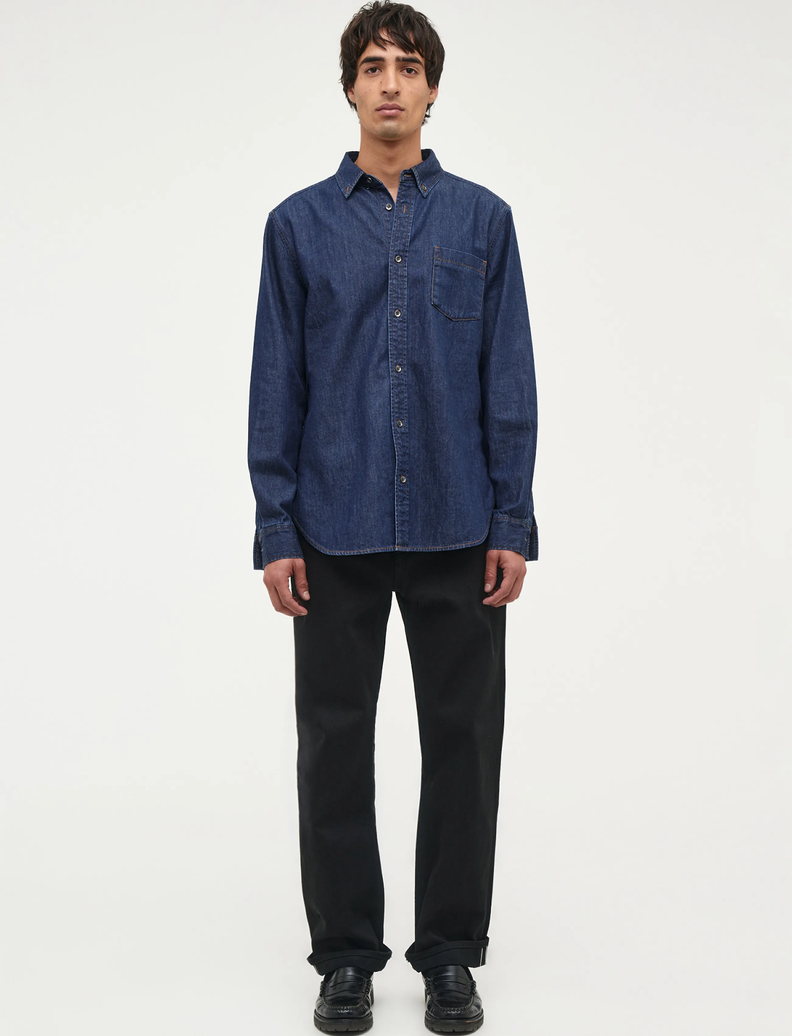 NEUW LIAM RELAXED BLACK SELVEDGESELVEDGE JET BLACK - Loose jeans - BLACK / black