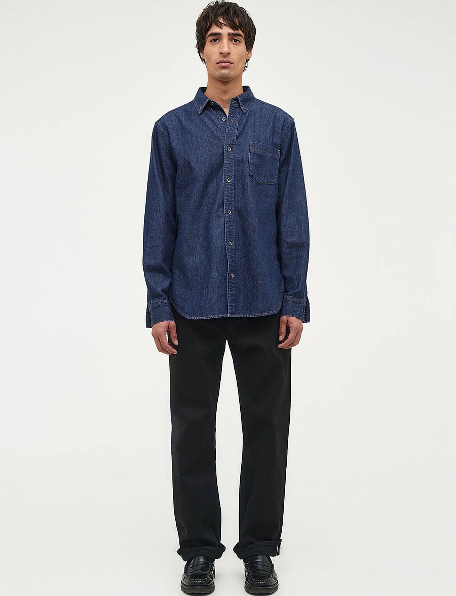 NEUW - LIAM RELAXED BLACK SELVEDGESELVEDGE JET BLACK - weite jeans - black - 0