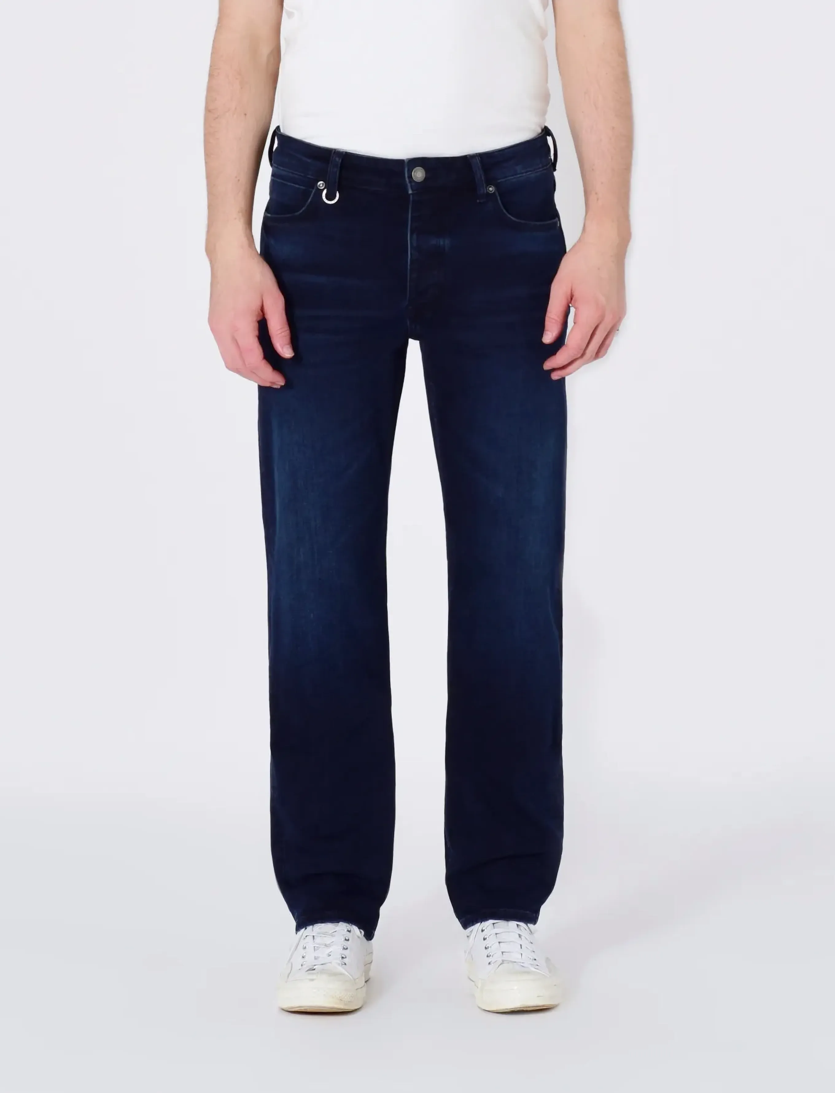 NEUW RAY STRAIGHT TUNDRABLUE BLACK - Farkut - BLACK / navy