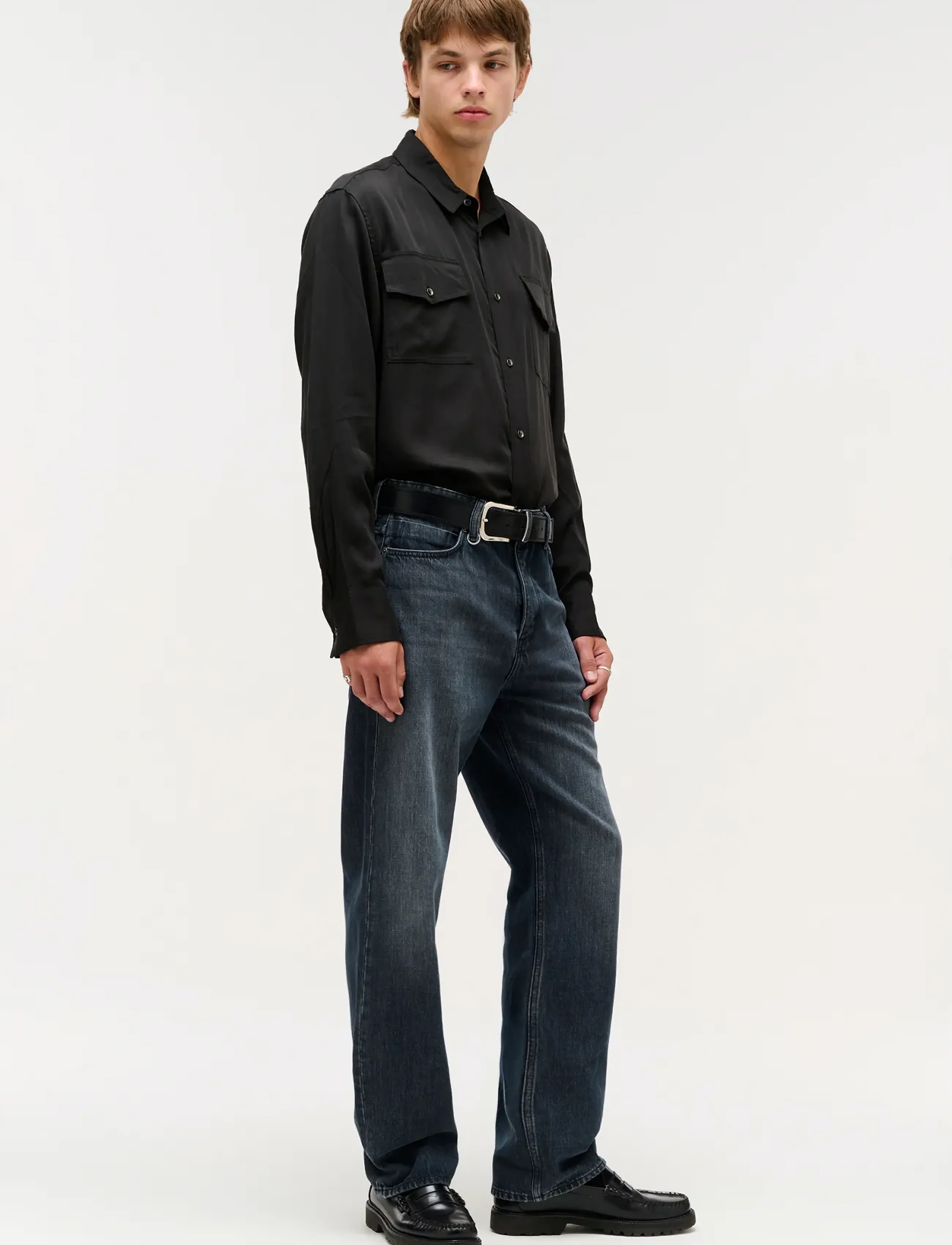 NEUW - LIAM RELAXED WILDE - weite jeans - black - 3