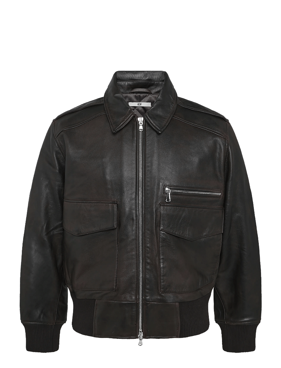 NEUW - RANGER LEATHER BOMBER BROWN - höstjackor - brown - 1