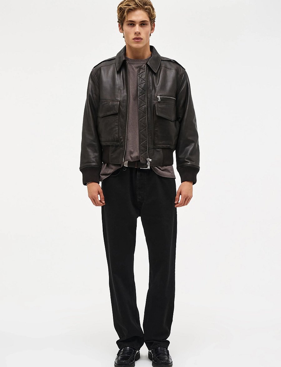 NEUW - RANGER LEATHER BOMBER BROWN - höstjackor - brown - 0