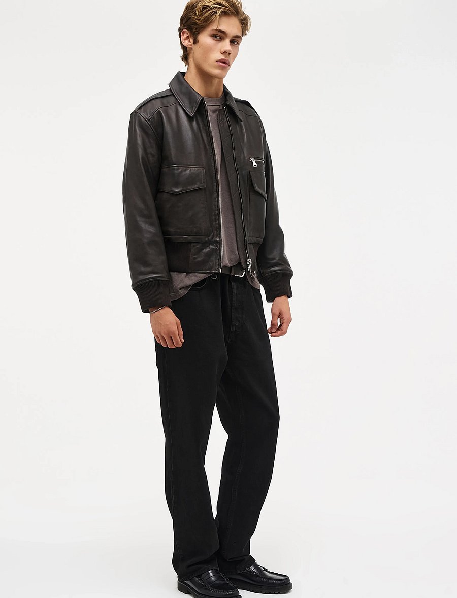NEUW - RANGER LEATHER BOMBER BROWN - höstjackor - brown - 4