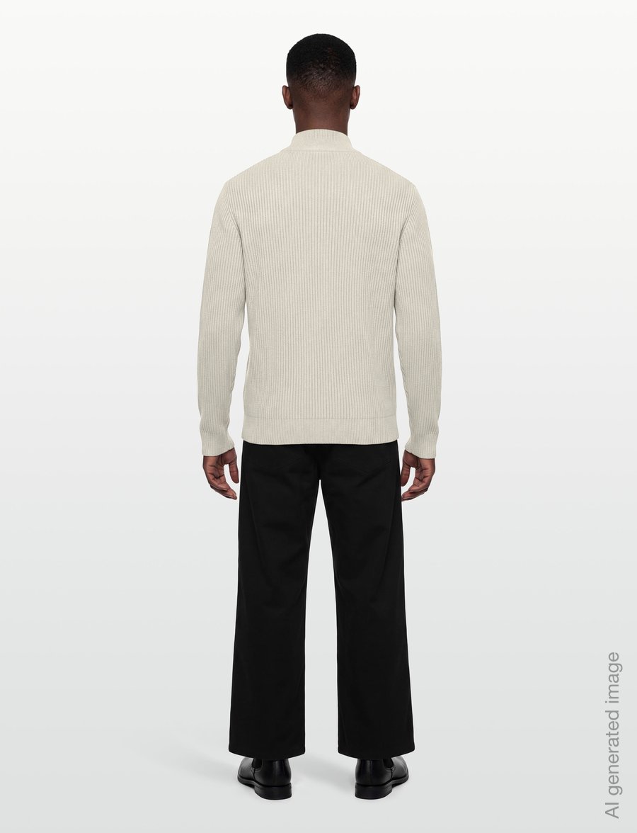 NEUW - MASKIN HENLEYFLAX - long-sleeved knitted polos - beige - 4