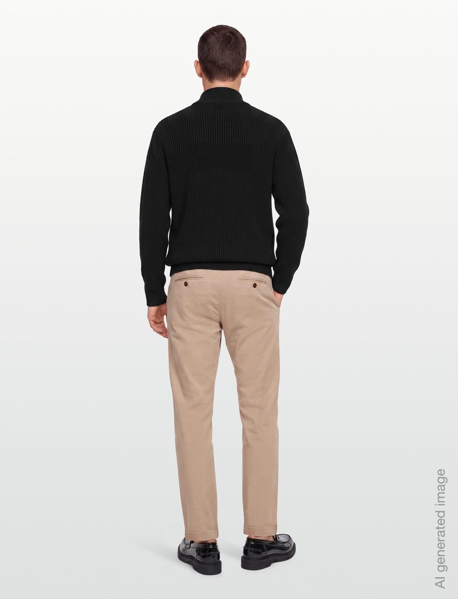 NEUW - MASKIN HENLEY BLACK - långärmade stickade pikétröjor - black - 4