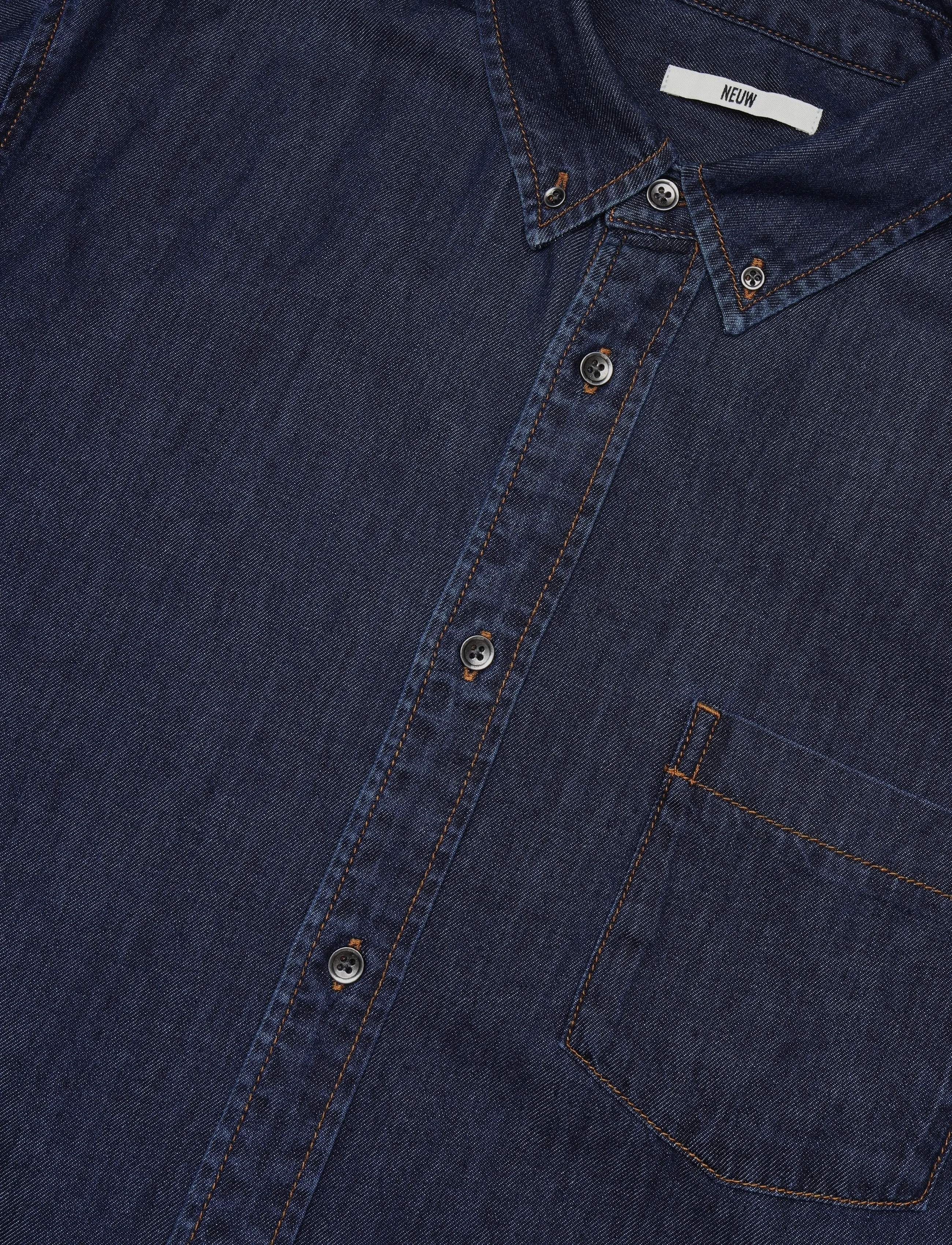 NEUW - STANDARD SHIRT CRUDORINSE INDIGO - teksasärgid - blue - 5