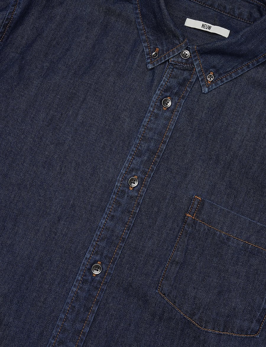 NEUW - STANDARD SHIRT CRUDORINSE INDIGO - denim shirts - blue - 5