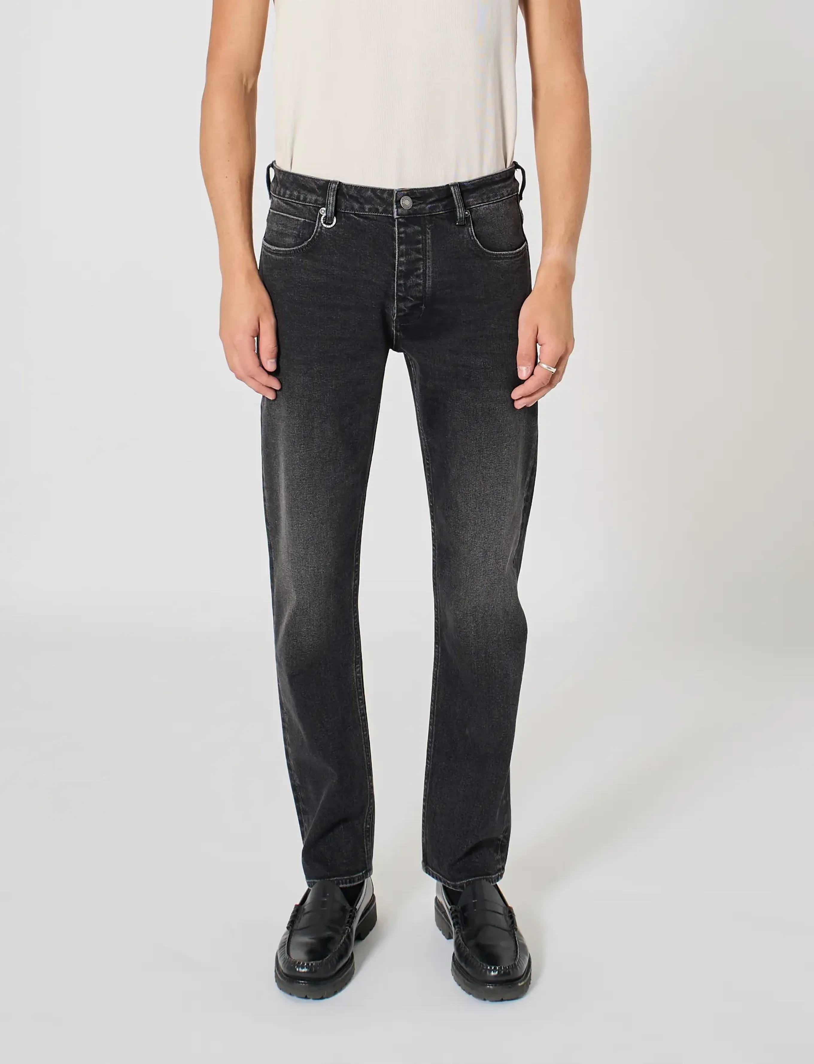 NEUW LOU STRAIGHT TROJANWASHED BLACK - Jeansmode - BLACK / black