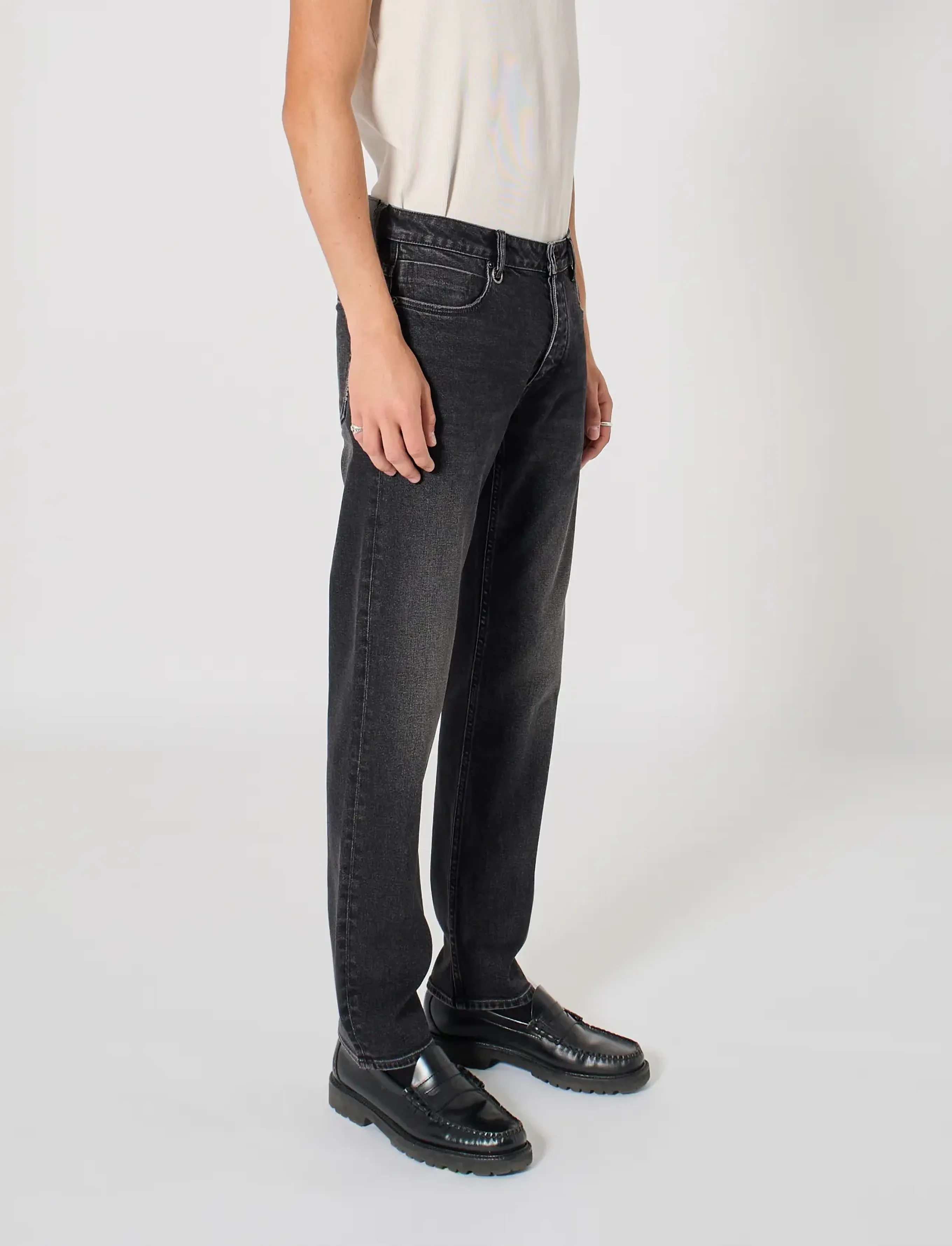 NEUW - LOU STRAIGHT TROJANWASHED BLACK - normale jeans - black - 3