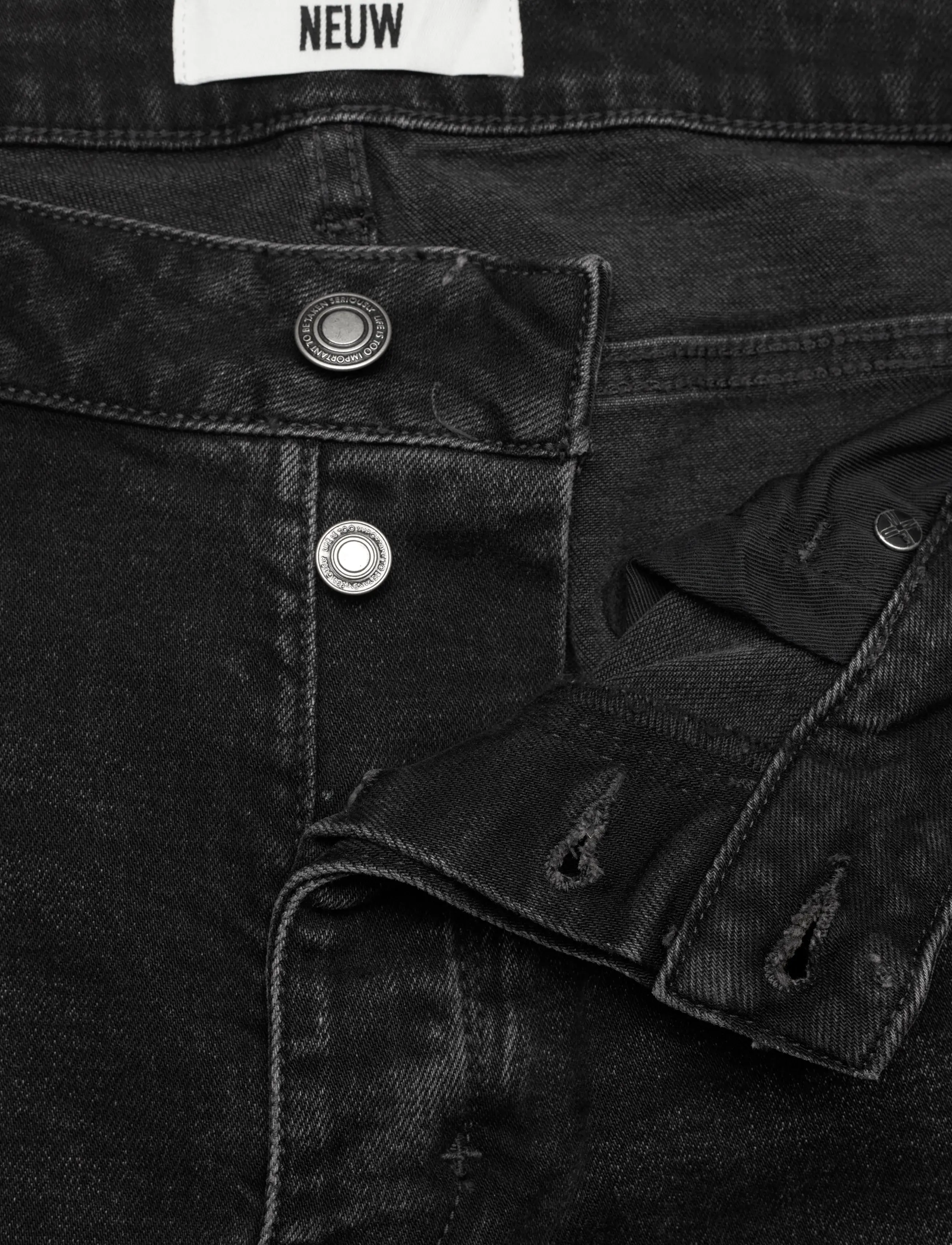 NEUW - LOU STRAIGHT TROJANWASHED BLACK - regular jeans - black - 3