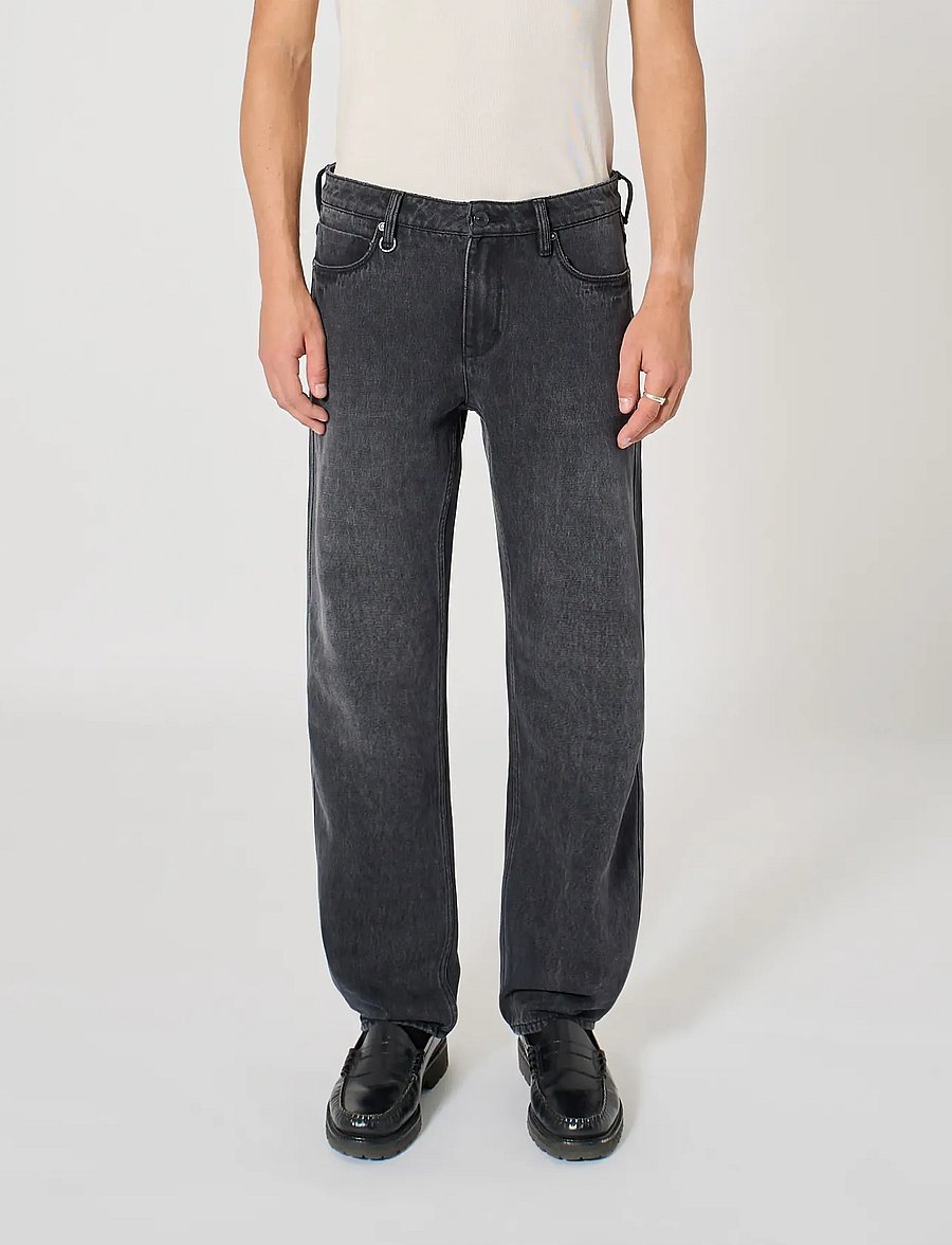 NEUW - LIAM RELAXED COSMOVINTAGE BLACK - weite jeans - black - 0